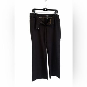 White House Black Market Black Pants Size 14S Flattering Legline